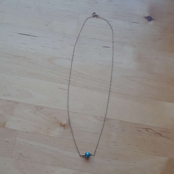 Blue Pearl Necklace - Picture 2 of 4